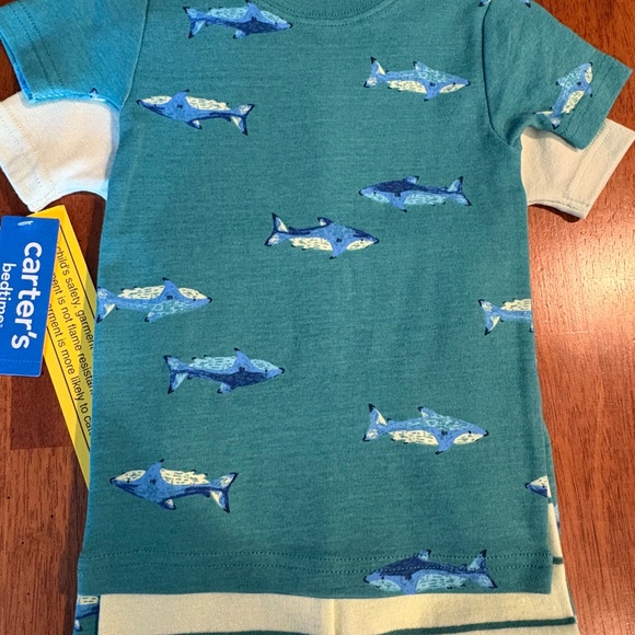Carters Pajamas Toddler Boys 2T 2 Sets Cotton Shark Design NEW WITH TAGS - Picture 6 of 6
